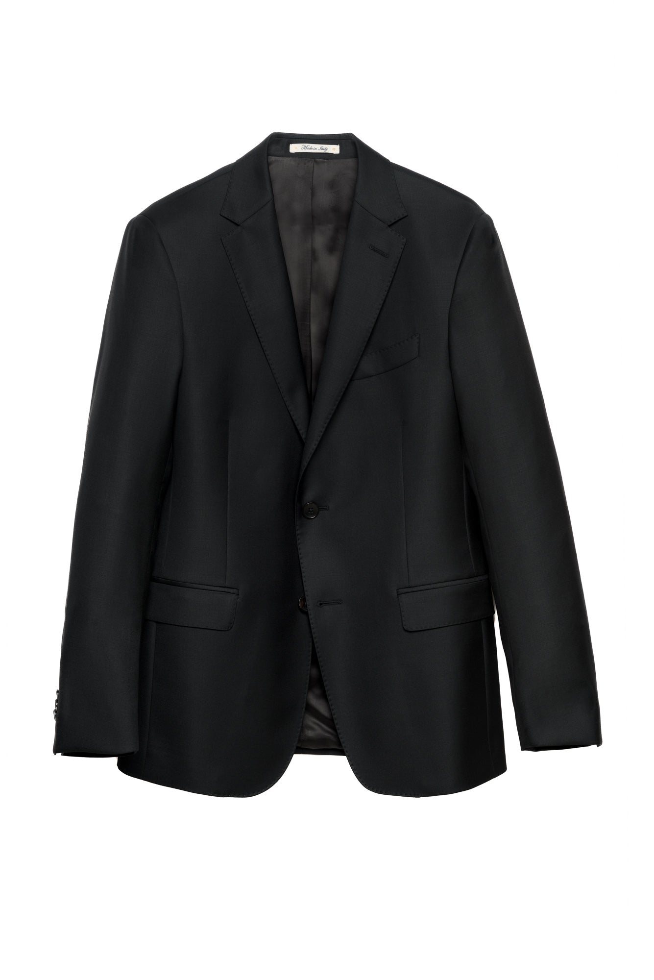 Black Blazer Made in Wool from the Vitale Barberis Canonico Woollen Mill.