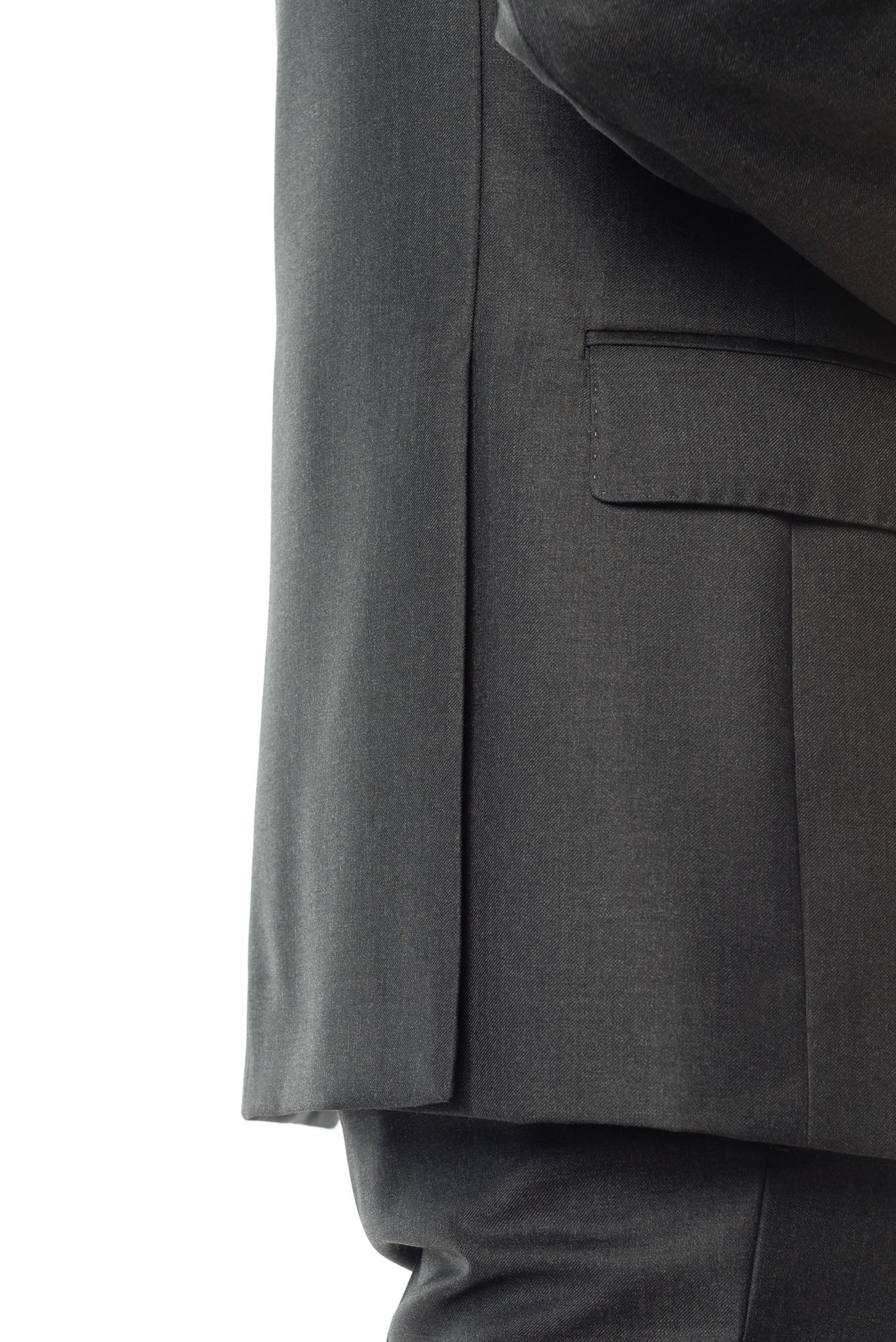 Charcoal Grey Blazer Made in Wool from the Vitale Barberis Canonico Woollen Mill.