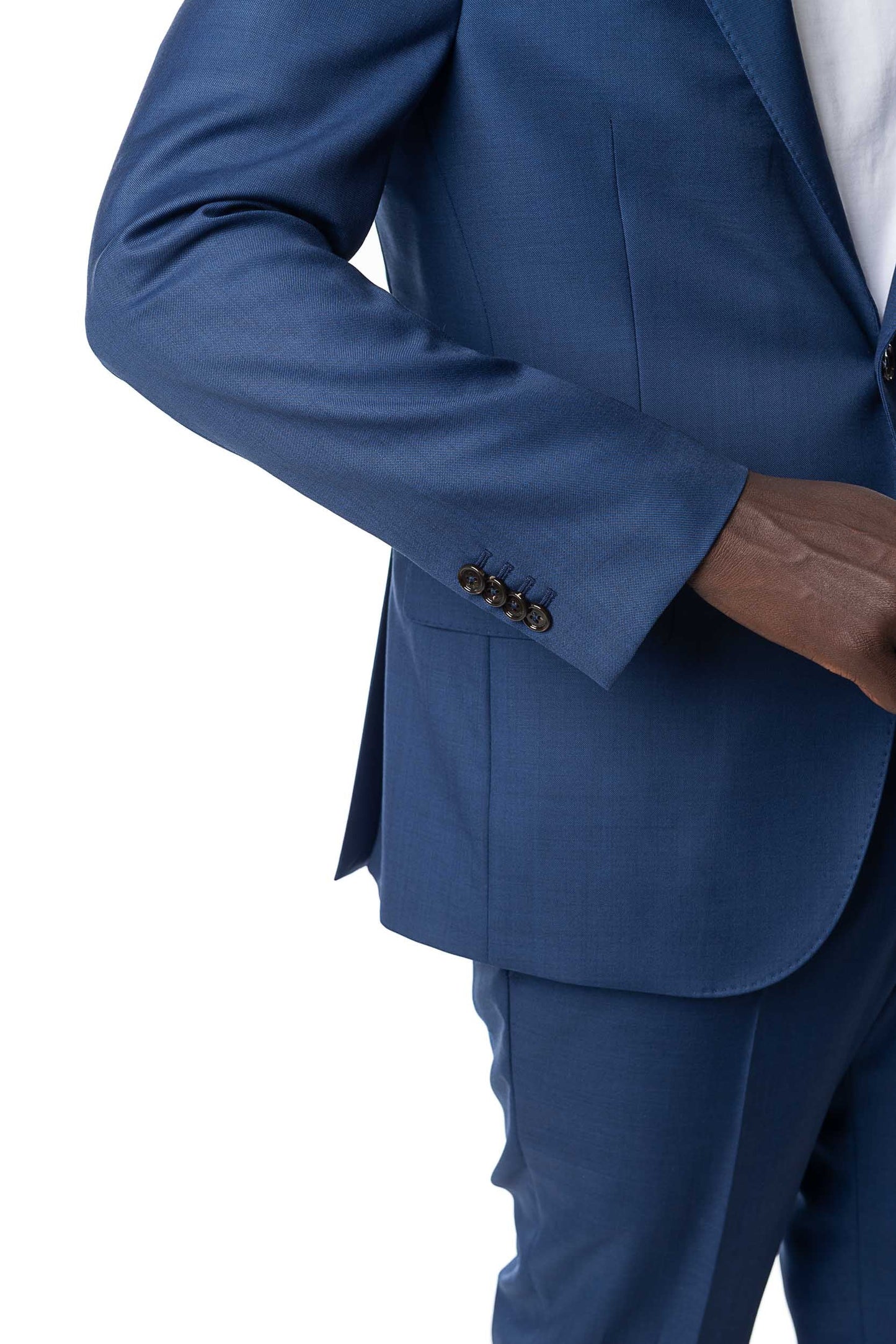 Royal Blue Blazer Made in Wool from the Vitale Barberis Canonico Woollen Mill.