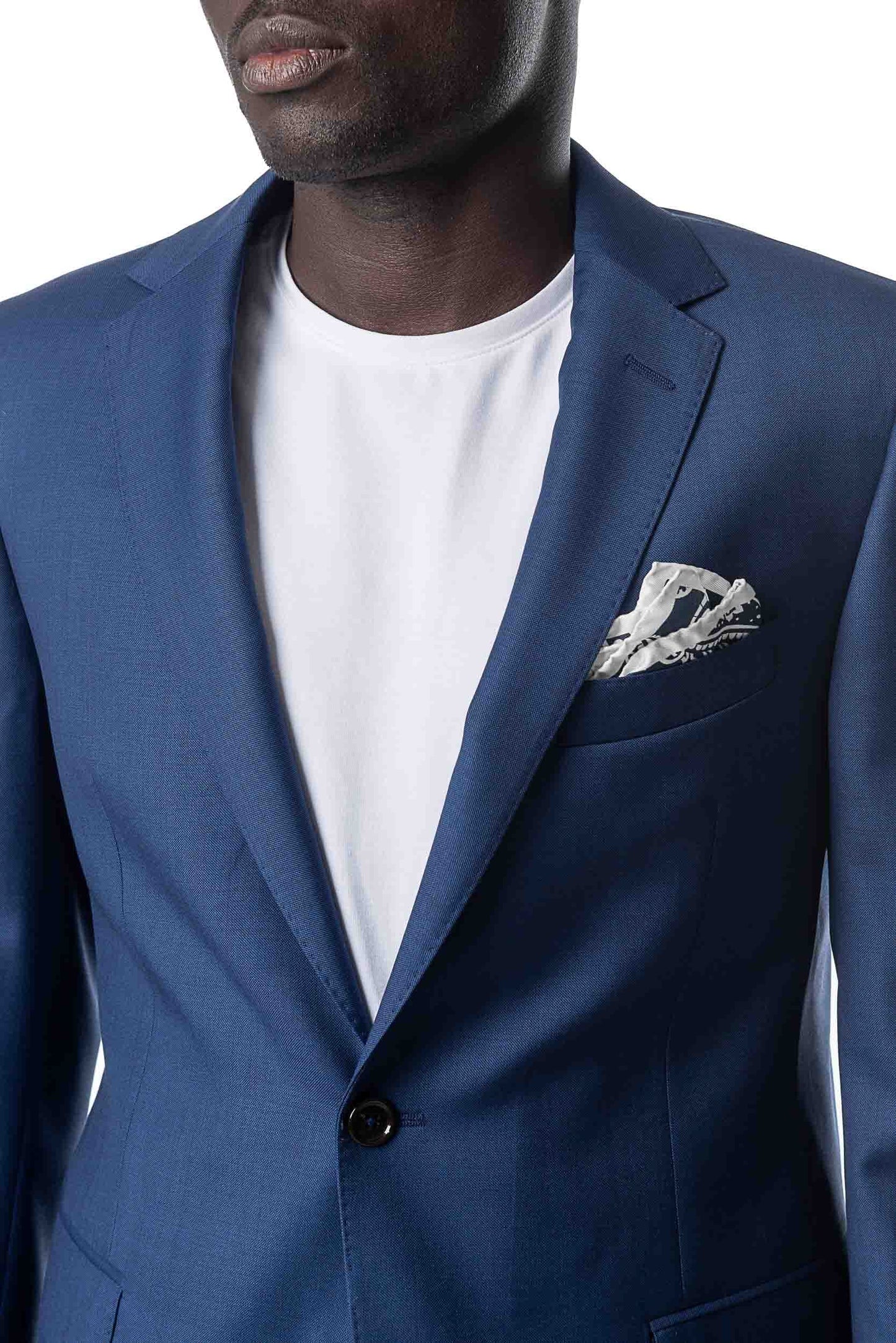 Royal Blue Blazer Made in Wool from the Vitale Barberis Canonico Woollen Mill.