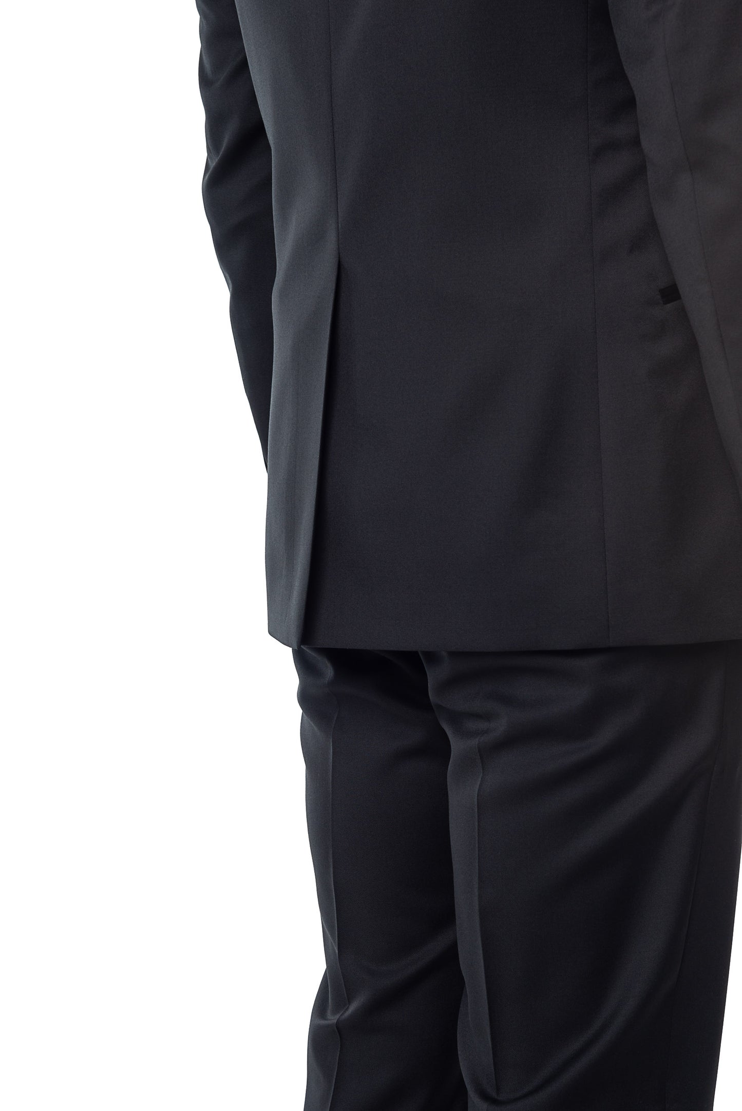 Black Tuxedo With Peak Lapels Made in Wool from the Vitale Barberis Canonico Woollen Mill.