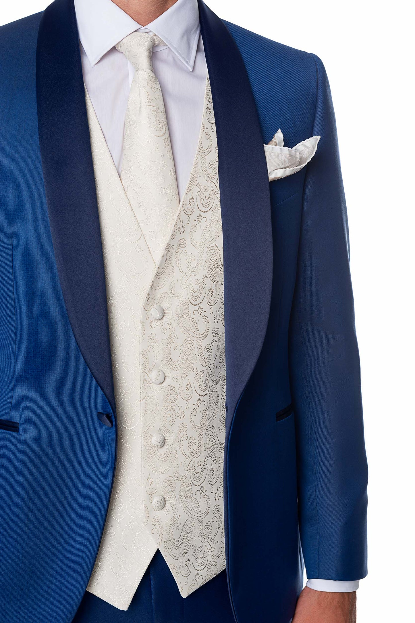 Royal Blue Tuxedo Jacket With Shawl Lapel