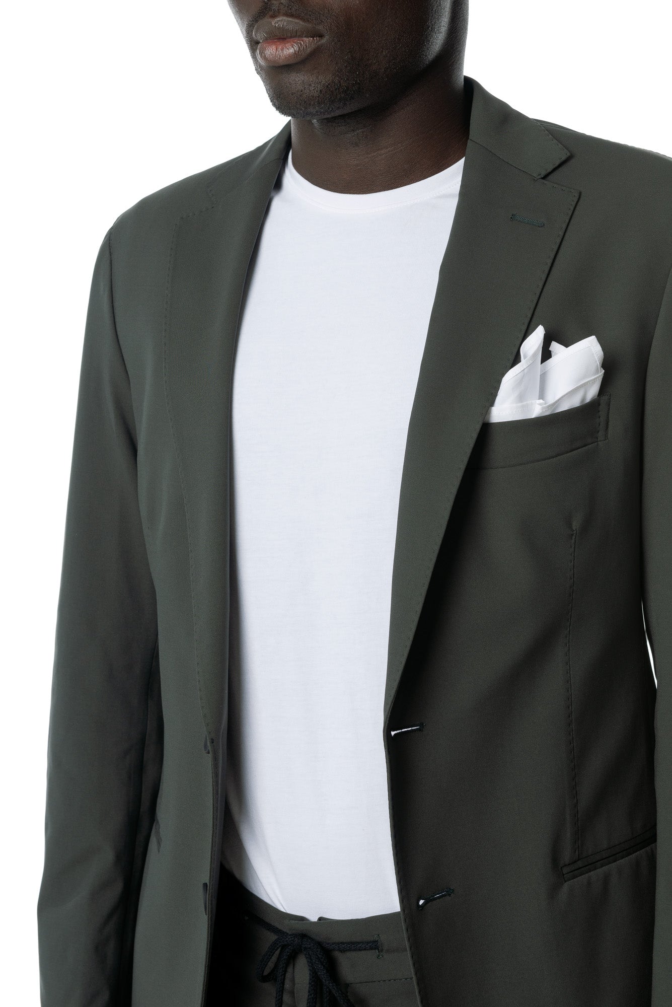 Dark Green Suit Air Tech Made in 85% Polyamide 15% Elastane fabrics from Maglificio Maggia.