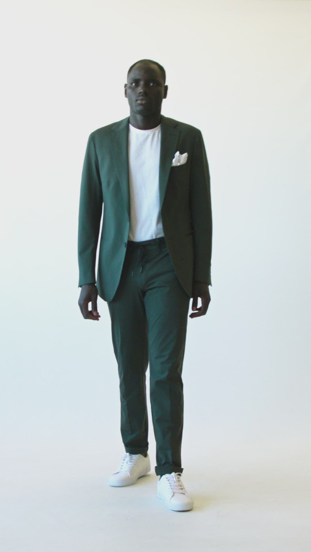 Dark Green Suit Air Tech Made in 85% Polyamide 15% Elastane fabrics from Maglificio Maggia.